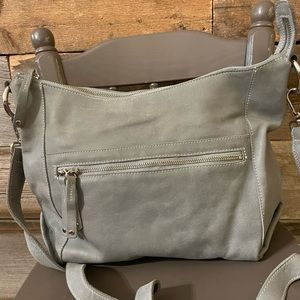 ROOTS LEATHER CROSSBODY PURSE